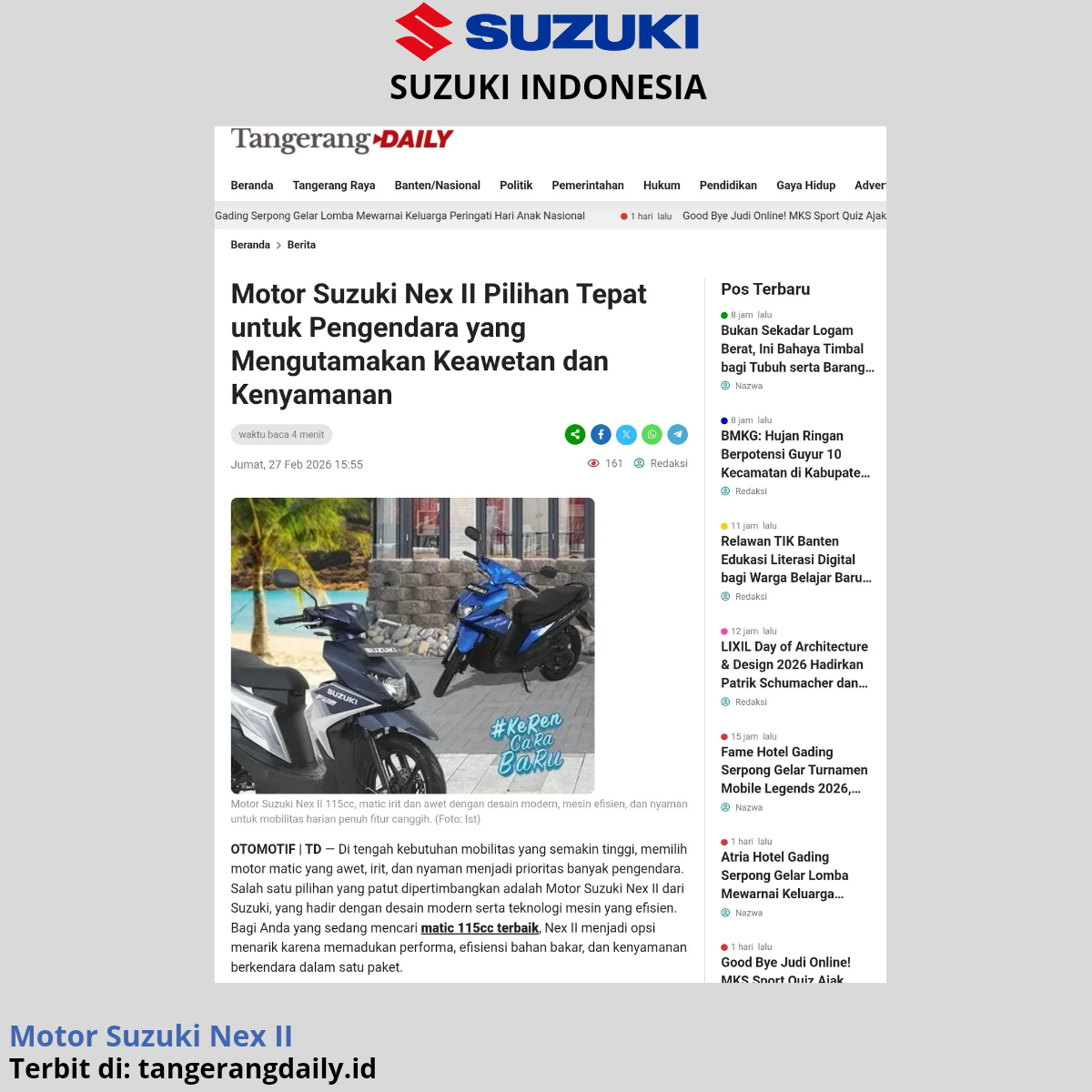 Bukti publikasi dan backlink brand klien 2